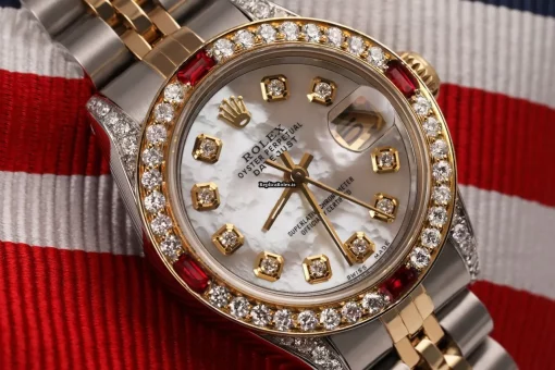 Aaa Replica Rolex Lady-datejust 69173 Automatic Movement 26mm Gold/steel Case Womens Watch - Image 3