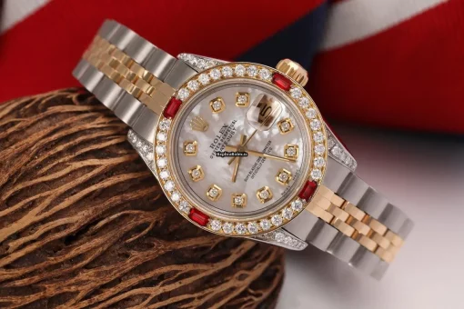 Aaa Replica Rolex Lady-datejust 69173 Automatic Movement 26mm Gold/steel Case Womens Watch - Image 5