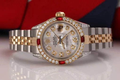 Aaa Replica Rolex Lady-datejust 69173 Automatic Movement 26mm Gold/steel Case Womens Watch - Image 6
