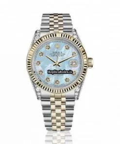 Defect Replica Rolex Lady-datejust 68274 Automatic Movement 31mm Gold/steel Case Womens Watch