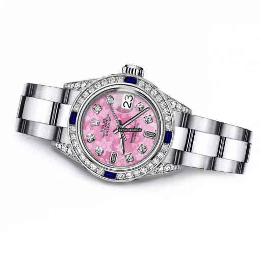 Design Replica Rolex Oyster Perpetual Lady Date 69160 Automatic Movement 26mm Steel Case Womens Watch - Image 2
