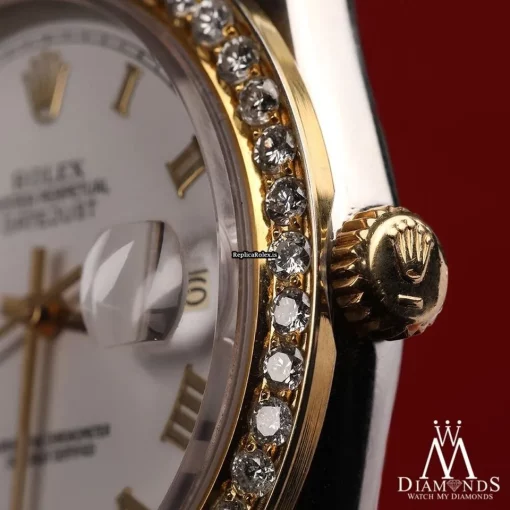Special Replica Rolex Lady-datejust 68274 Automatic Movement 31mm Gold/steel Case Womens Watch - Image 8