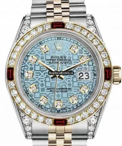Discount Replica Rolex Lady-datejust 69173 Automatic Movement 26mm Gold/steel Case Womens Watch