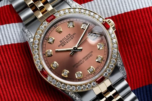 Fabulous Imitation Rolex Lady-datejust 68273 Automatic Movement 31mm Gold/steel Case Womens Watch