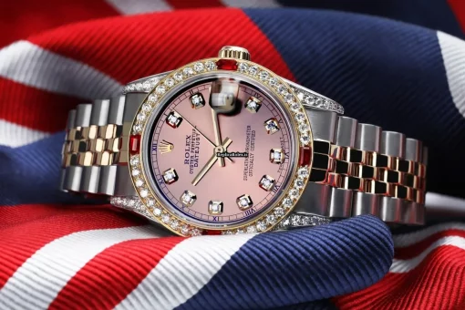 Fabulous Imitation Rolex Lady-datejust 68273 Automatic Movement 31mm Gold/steel Case Womens Watch - Image 5