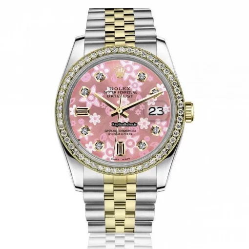 Swiss Replica Rolex Lady-datejust 68274 Automatic Movement 31mm Gold/steel Case Womens Watch