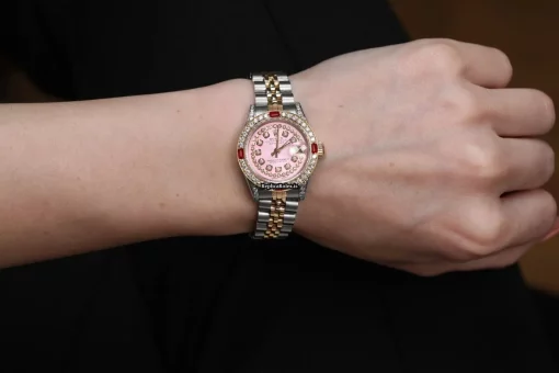 Cool Replica Rolex Lady-datejust 69173 Automatic Movement 26mm Gold/steel Case Womens Watch - Image 6