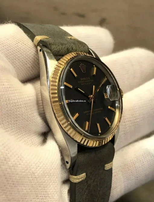 Design Fake Rolex Datejust 1601 Automatic Movement 36mm Steel Case Watch - Image 5