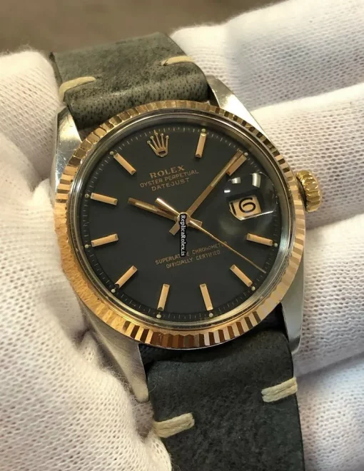 Design Fake Rolex Datejust 1601 Automatic Movement 36mm Steel Case Watch - Image 6