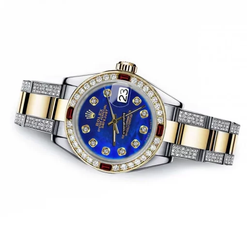 Inexpensive Imitation Rolex Lady-datejust 69173 Automatic Movement 26mm Gold/steel Case Womens Watch - Image 2