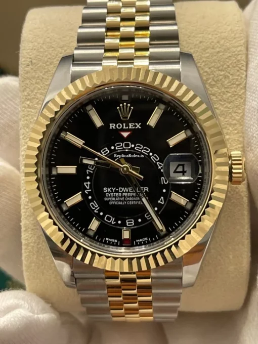 Swiss Replica Rolex Sky-dweller 326933 Caliber 9001 Automatic Movement 42mm Yellow Gold Case Mens/unisex Watch - Image 3