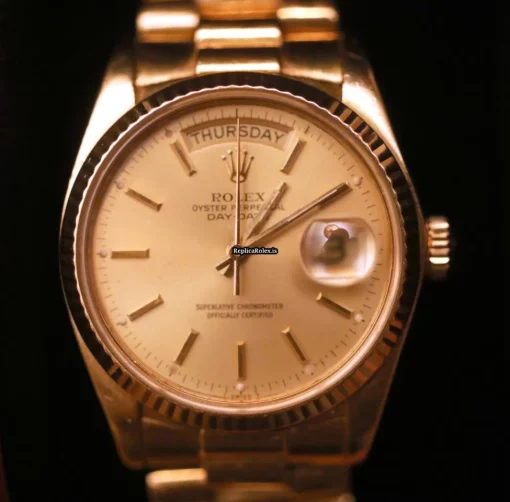 Appealing Copies Rolex Day-date 18308 Automatic Movement 36mm Yellow Gold Case Mens/unisex Watch - Image 12