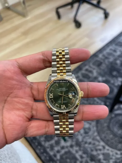 Wonderful Replica Rolex Datejust 126233 Caliber 3235 Automatic Movement 36mm Gold/steel Case Mens/unisex Watch - Image 3