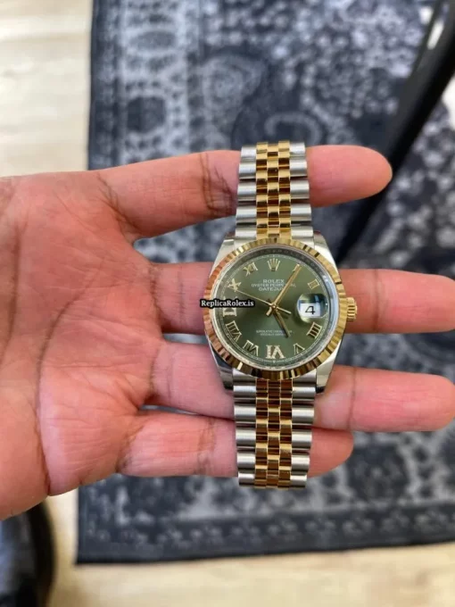 Wonderful Replica Rolex Datejust 126233 Caliber 3235 Automatic Movement 36mm Gold/steel Case Mens/unisex Watch - Image 4