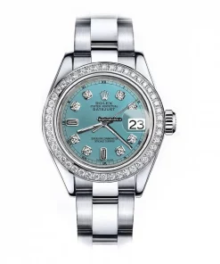 Fine Fake Rolex Oyster Perpetual Lady Date 69160 Automatic Movement 26mm Steel Case Womens Watch