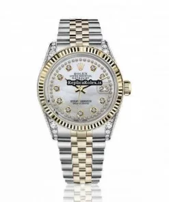Nice Replica Rolex Lady-datejust 69173 Automatic Movement 26mm Gold/steel Case Womens Watch