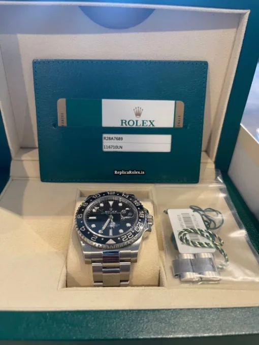 Lovely Fake Rolex Gmt-master II 116710ln Caliber 3186 Automatic Movement 40mm Steel Case Mens/unisex Watch