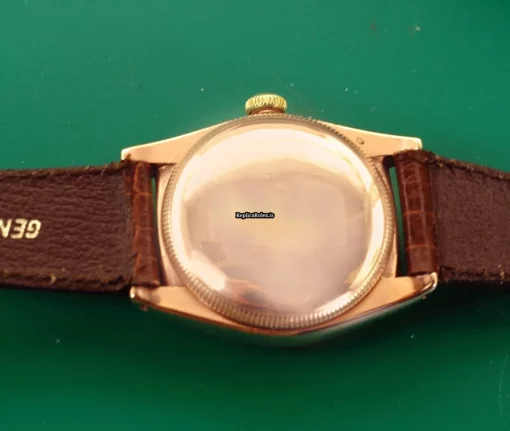 Fabulous Fake Rolex Bubble Back 5050 Automatic Movement 32x38mm Rose Gold Case Mens/unisex Watch - Image 11