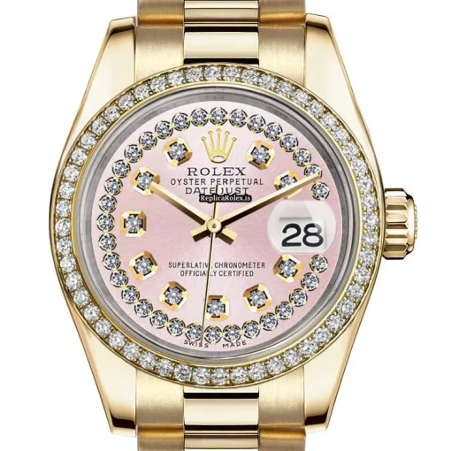 Defect Clone Rolex Datejust 68278 Automatic Movement Womens Watch