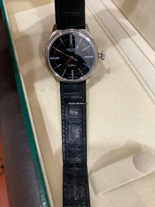 Recommend Replica Rolex Cellini Time 50509 Caliber 3132 Automatic Movement 39mm White Gold Case Mens/unisex Watch - Image 5