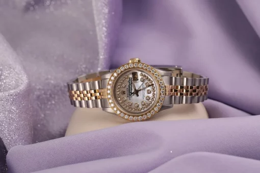 Lovely Replica Rolex Lady-datejust 69173 Automatic Movement 26mm Gold/steel Case Womens Watch - Image 7