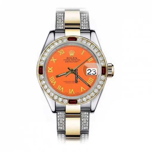 Defect Knockoff Rolex Datejust 16013 Automatic Movement 36mm Gold/steel Case Mens/unisex Watch