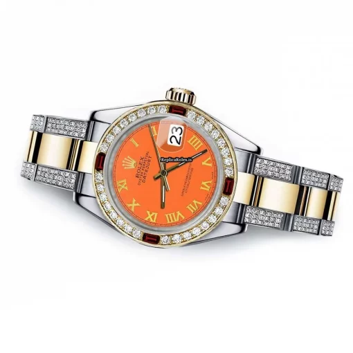 Defect Knockoff Rolex Datejust 16013 Automatic Movement 36mm Gold/steel Case Mens/unisex Watch - Image 2