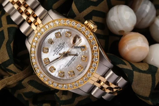 Epic Copy Rolex Lady-datejust 69173 Automatic Movement 26mm Gold/steel Case Womens Watch