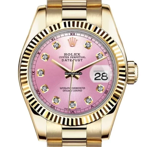 Swiss Fake Rolex Datejust 68278 Automatic Movement Womens Watch - Image 2