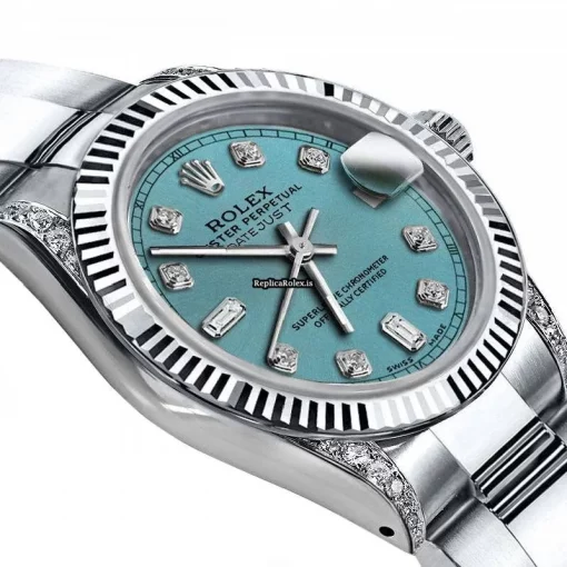 Great Replica Rolex Oyster Perpetual Lady Date 69160 Automatic Movement 26mm Steel Case Womens Watch - Image 2