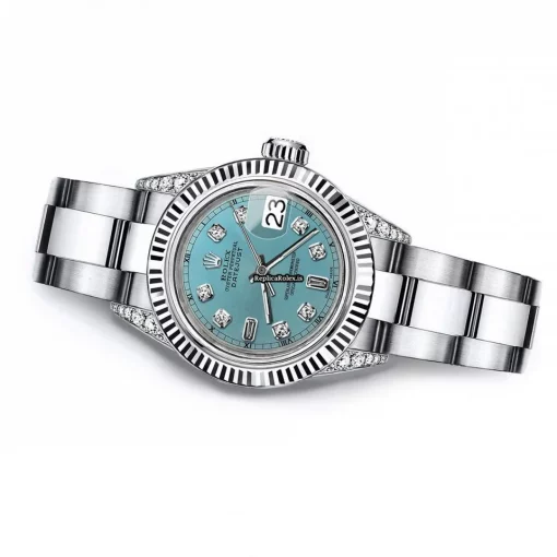 Great Replica Rolex Oyster Perpetual Lady Date 69160 Automatic Movement 26mm Steel Case Womens Watch - Image 3