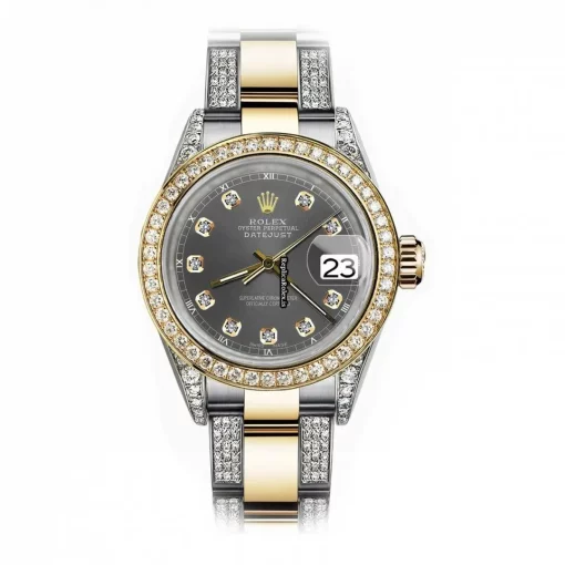 Luxury Copy Rolex Datejust 16013 Automatic Movement 36mm Gold/steel Case Mens/unisex Watch