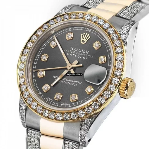 Luxury Copy Rolex Datejust 16013 Automatic Movement 36mm Gold/steel Case Mens/unisex Watch - Image 2