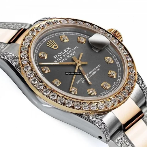 Luxury Copy Rolex Datejust 16013 Automatic Movement 36mm Gold/steel Case Mens/unisex Watch - Image 3