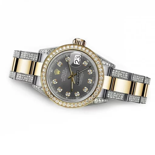 Luxury Copy Rolex Datejust 16013 Automatic Movement 36mm Gold/steel Case Mens/unisex Watch - Image 4