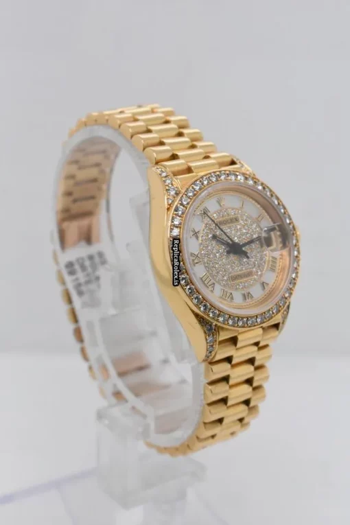 Terrific Replica Rolex Lady-datejust 69158 Caliber 2135 Automatic Movement 26mm Yellow Gold Case Womens Watch - Image 3