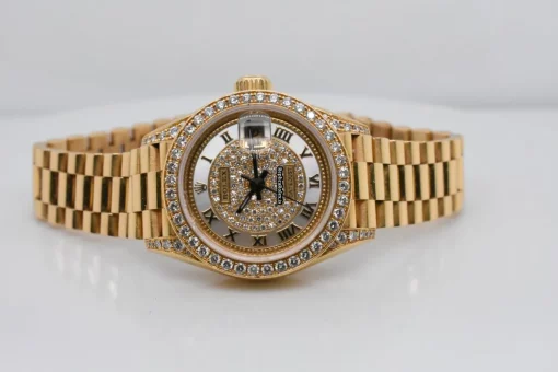Terrific Replica Rolex Lady-datejust 69158 Caliber 2135 Automatic Movement 26mm Yellow Gold Case Womens Watch - Image 4
