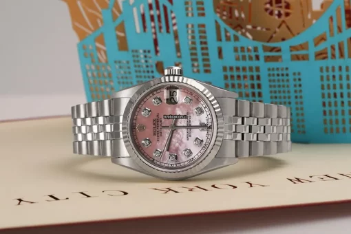 Marvellous Fake Rolex Lady-datejust 69174 Automatic Movement 26mm Steel Case Womens Watch - Image 7