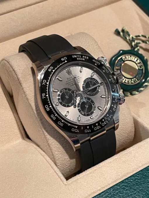Fine Replica Rolex Daytona 116519ln Caliber 4130 Automatic Movement 40mm White Gold Case Mens/unisex Watch - Image 2