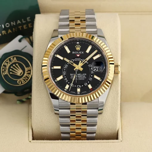 Well Made Fake Rolex Sky-dweller 326933 Automatic Movement 42mm Gold/steel Case Mens/unisex Watch