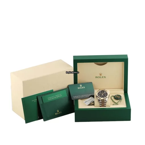 Well Made Fake Rolex Sky-dweller 326933 Automatic Movement 42mm Gold/steel Case Mens/unisex Watch - Image 10