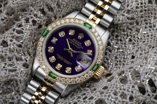 Design Replica Rolex Lady-datejust 69173 Automatic Movement 26mm Gold/steel Case Womens Watch