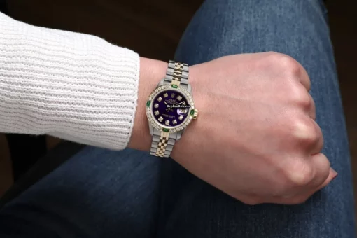 Design Replica Rolex Lady-datejust 69173 Automatic Movement 26mm Gold/steel Case Womens Watch - Image 4