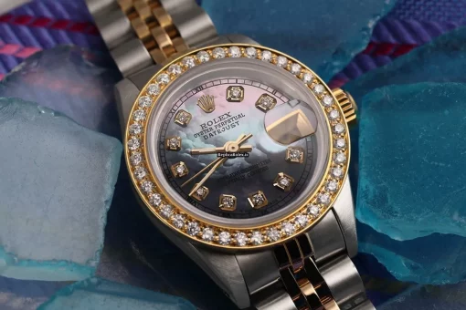 Ideal Replica Rolex Lady-datejust 69173 Automatic Movement 26mm Gold/steel Case Womens Watch - Image 3