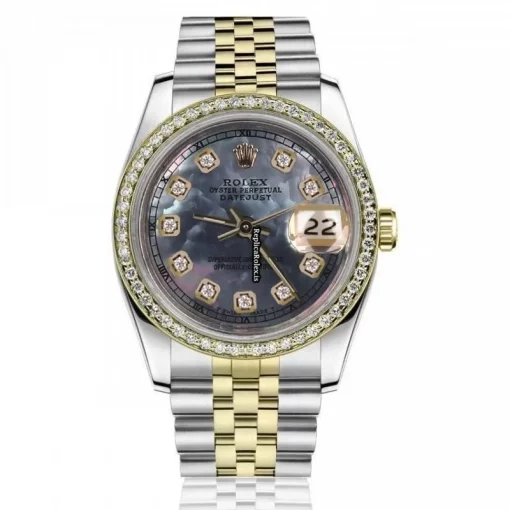 Ideal Replica Rolex Lady-datejust 69173 Automatic Movement 26mm Gold/steel Case Womens Watch - Image 7