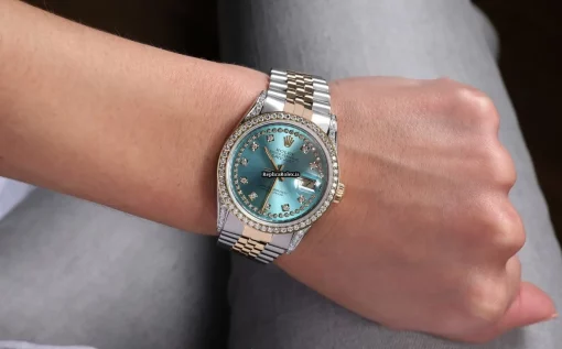 Inexpensive Fake Rolex Datejust 16233 Automatic Movement 36mm Gold/steel Case Mens/unisex Watch - Image 8