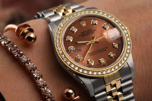 Awesome Replica Rolex Lady-datejust 68274 Automatic Movement 31mm Gold/steel Case Womens Watch - Image 2