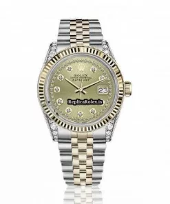 Wonderful Replica Rolex Lady-datejust 69173 Automatic Movement 26mm Gold/steel Case Womens Watch