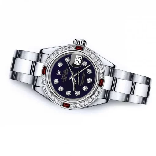 High Quality Replica Rolex Oyster Perpetual Lady Date 69160 Automatic Movement 26mm Steel Case Womens Watch - Image 2