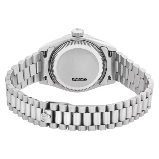 Well Made Replica Rolex Datejust 69166 Automatic Movement 26mm Platinum Case Womens Watch - Image 4